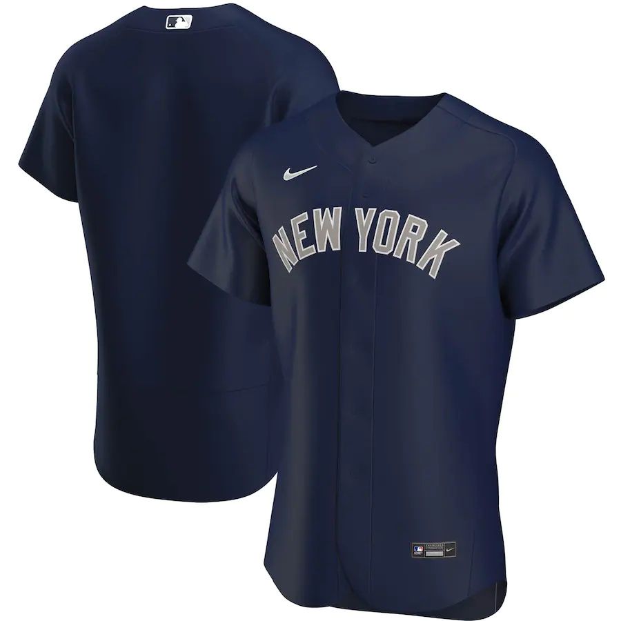 Mens New York Yankees Nike Navy Alternate Authentic Team MLB Jerseys->new york yankees->MLB Jersey
